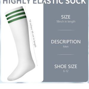 Liitrsh 6 Pairs Striped over the Calf Tube Socks